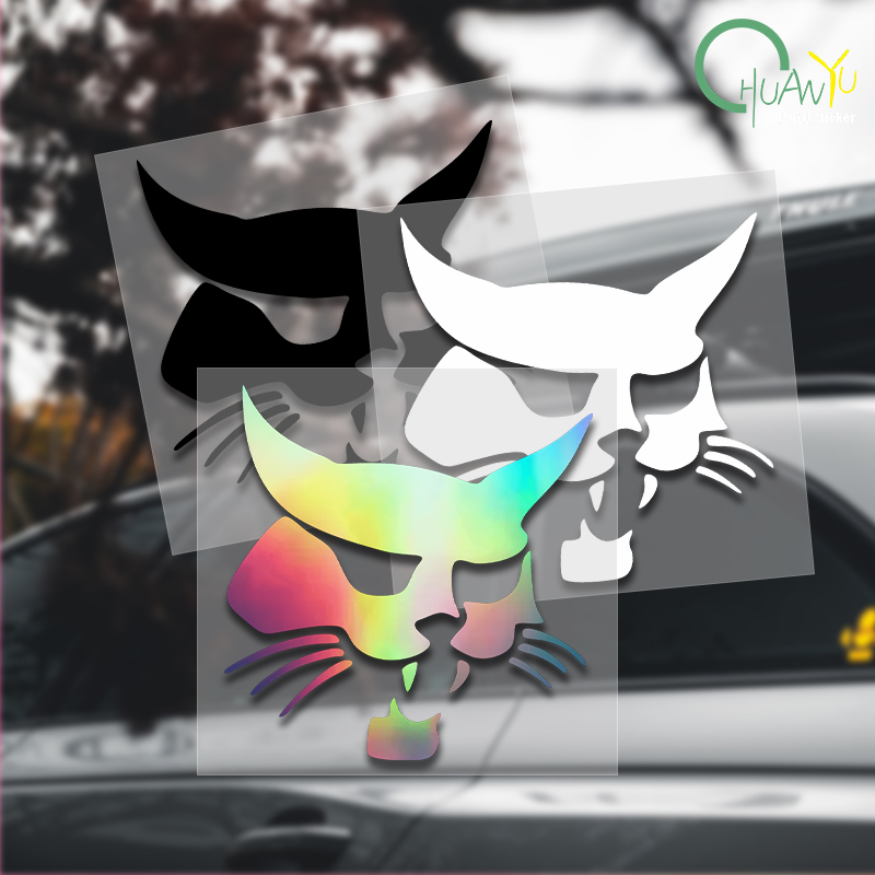 Motorcycle Gear Pattern - Bobcat Kafa Siluet Araba Sticker Su